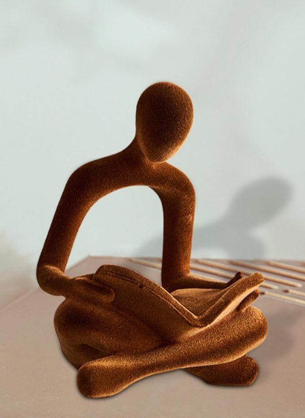 Abstract Thinker Statue Human Figurine