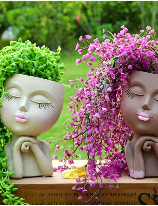 Flower Pot Head Planter
