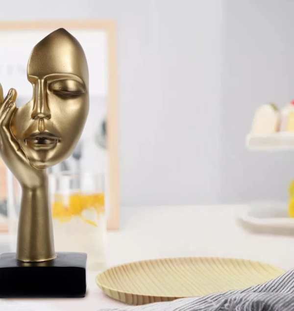 Resin Human Face Figurine - Image 3
